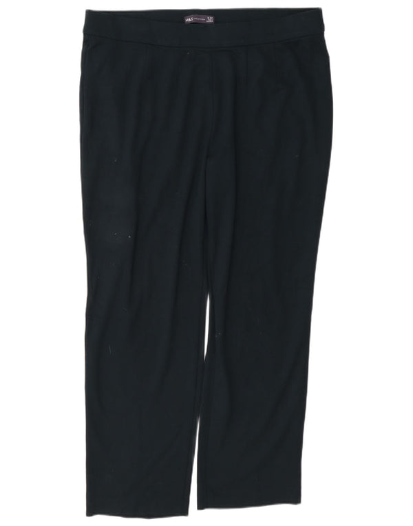 Pantaloni casual dritti da donna Marks & Spencer UK 18 XL W38 L27 Blu navy