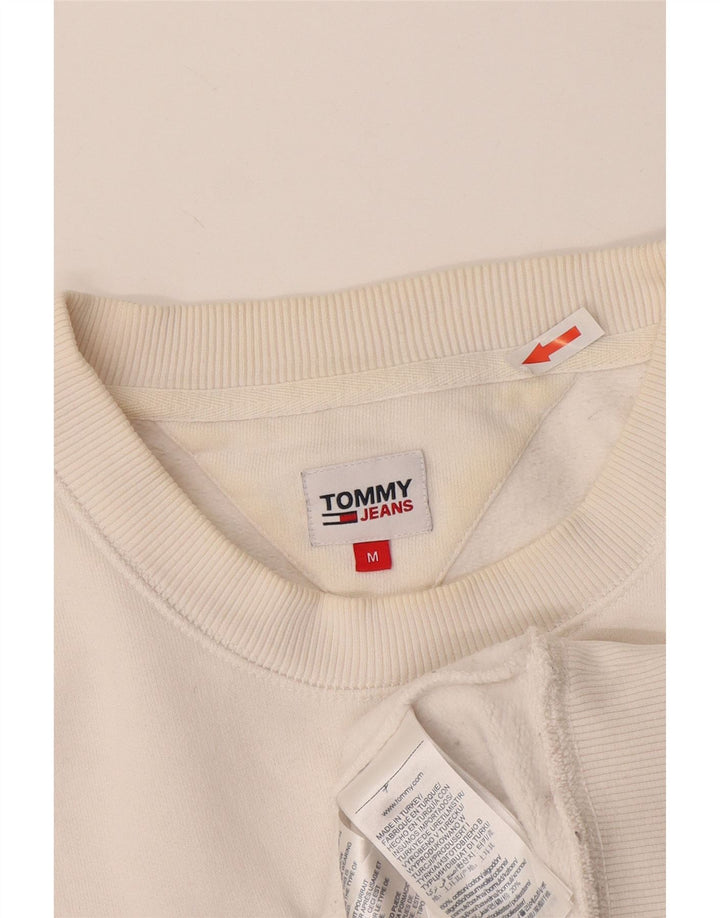 Felpa grafica da uomo Tommy Hilfiger Maglione cotone bianco medio