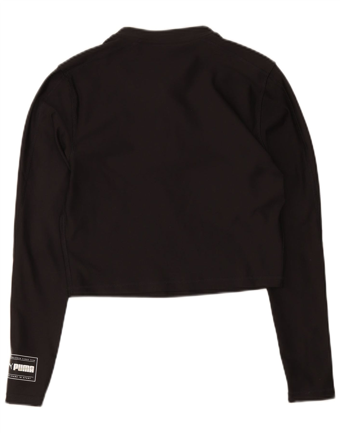 Top da tuta pullover con zip e collo corto da donna Puma UK 12 Medium Nero