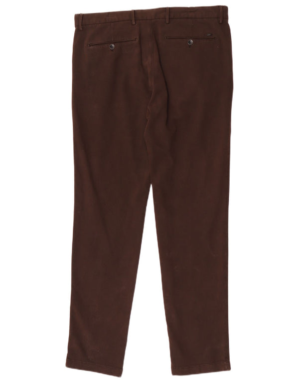 Pantaloni chino slim fit da uomo Massimo Dutti EU 44 Large W34 L31 Cotone marrone