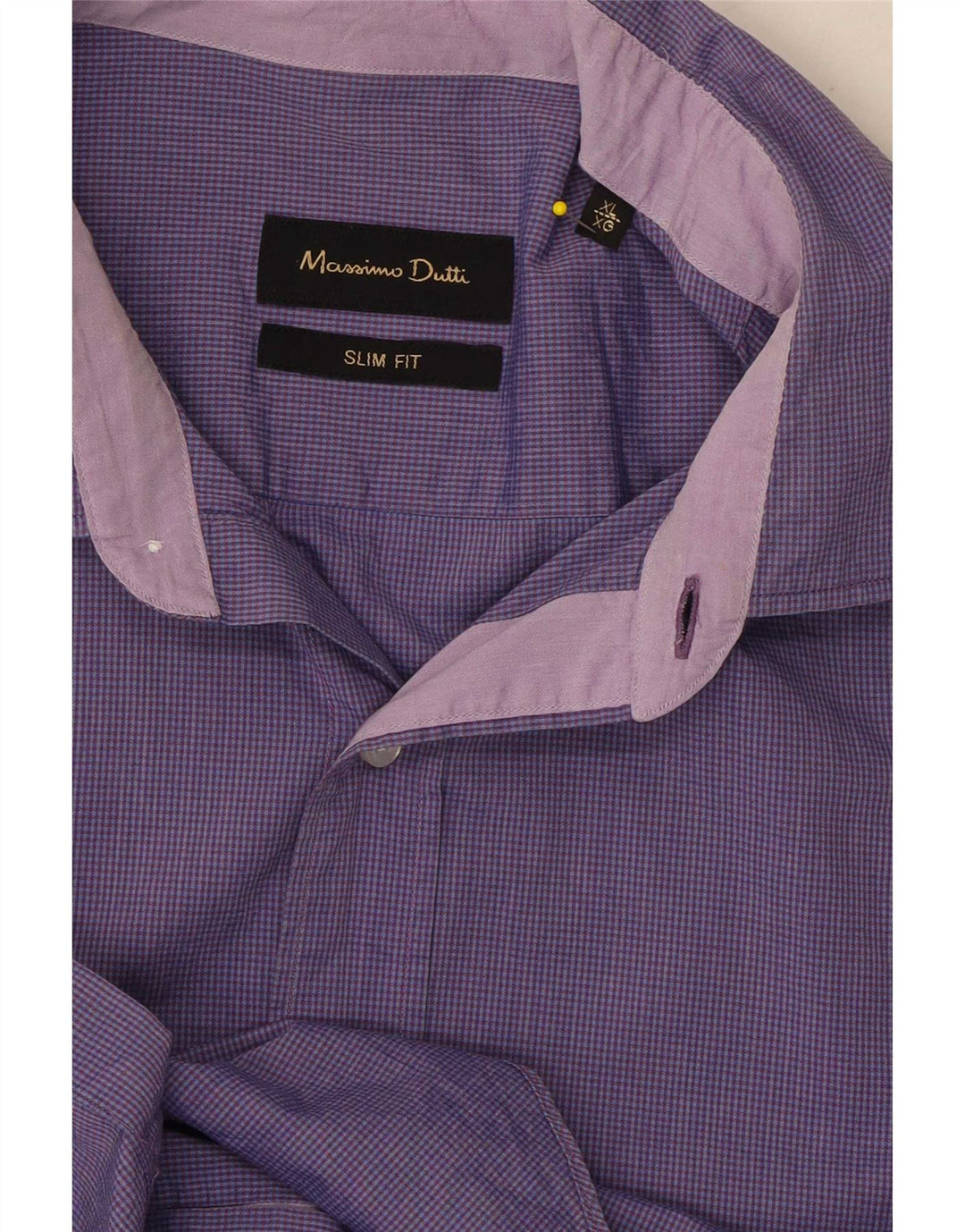 Camicia slim fit da uomo Massimo Dutti XL viola a quadretti