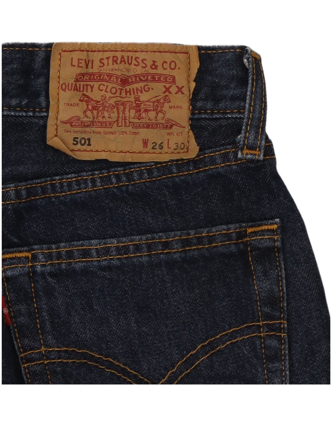 Jeans dritti Levi's 501 da donna W26 L30 blu navy