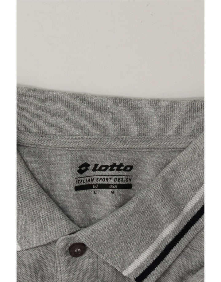 Polo da uomo Lotto grigio medio chiazzato