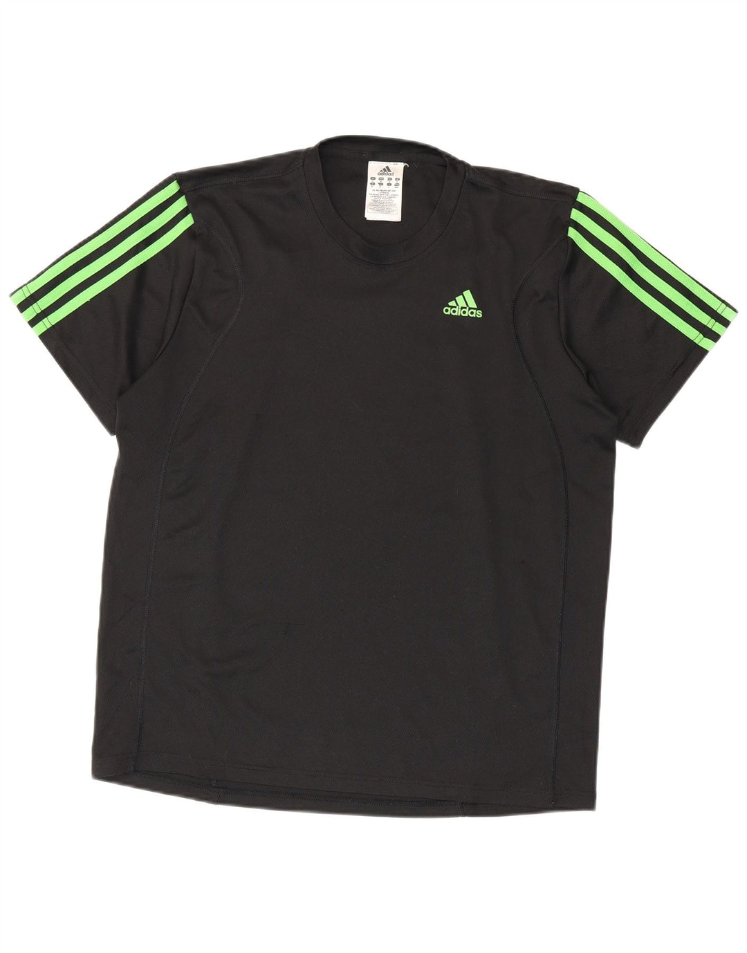 T-shirt ADIDAS Climalite da uomo, poliestere medio nero