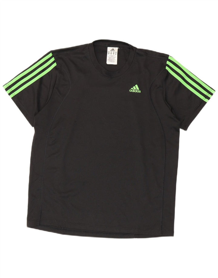 T-shirt ADIDAS Climalite da uomo, poliestere medio nero