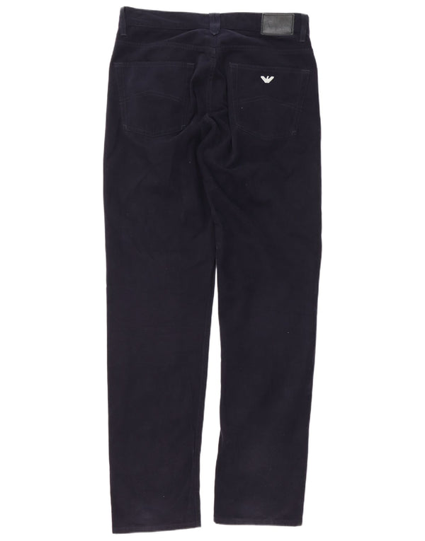 Pantaloni casual dritti da uomo ARMANI W34 L34 cotone blu navy