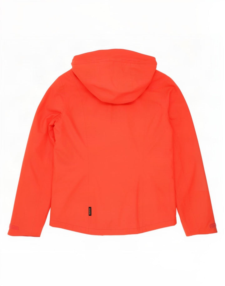 Giacca antipioggia oversize con cappuccio da donna Jack Wolfskin UK 8/10 Small Rossa