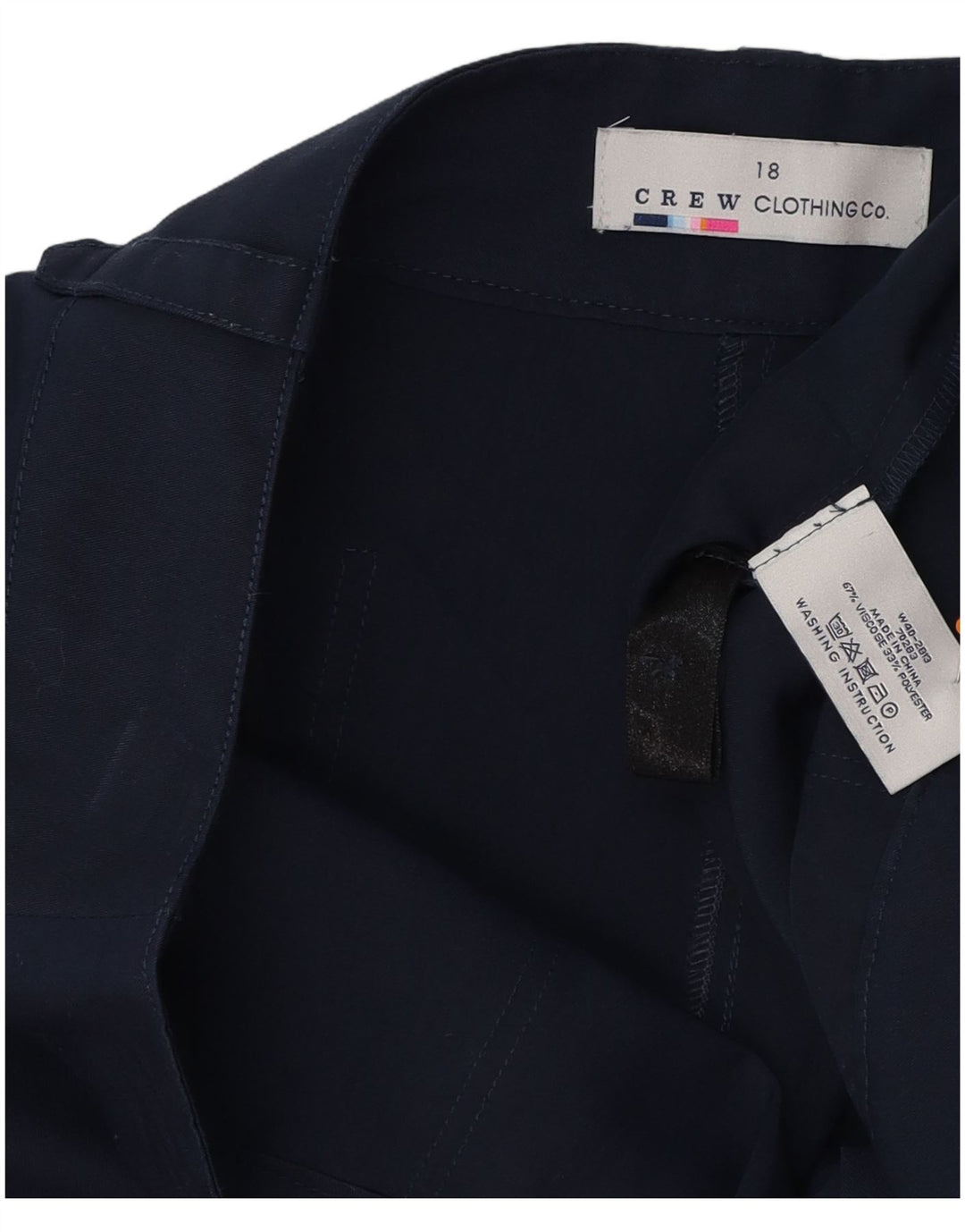 CREW CLOTHING Pantaloni cargo affusolati da donna UK 18 XL W40 L30 Blu navy