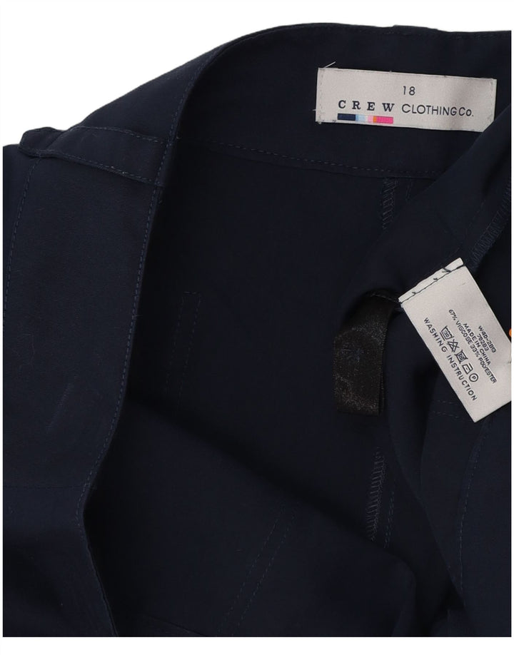 CREW CLOTHING Pantaloni cargo affusolati da donna UK 18 XL W40 L30 Blu navy