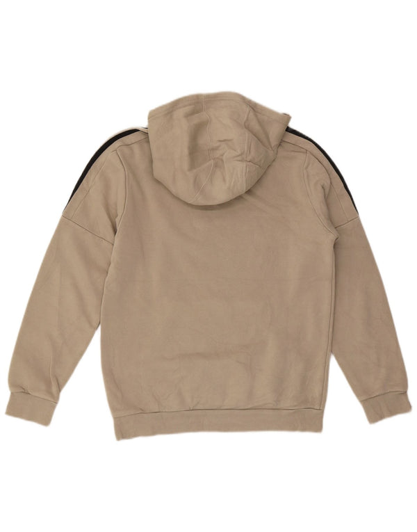 Felpa con cappuccio grafica Adidas da bambino 13-14 anni in cotone beige