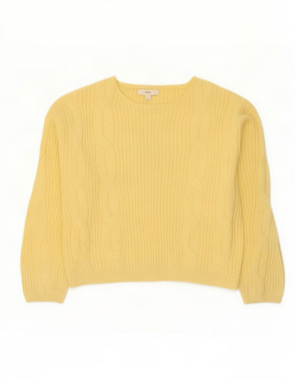 Maglione maglione con scollo a barca da donna Marks & Spencer UK 14 giallo medio