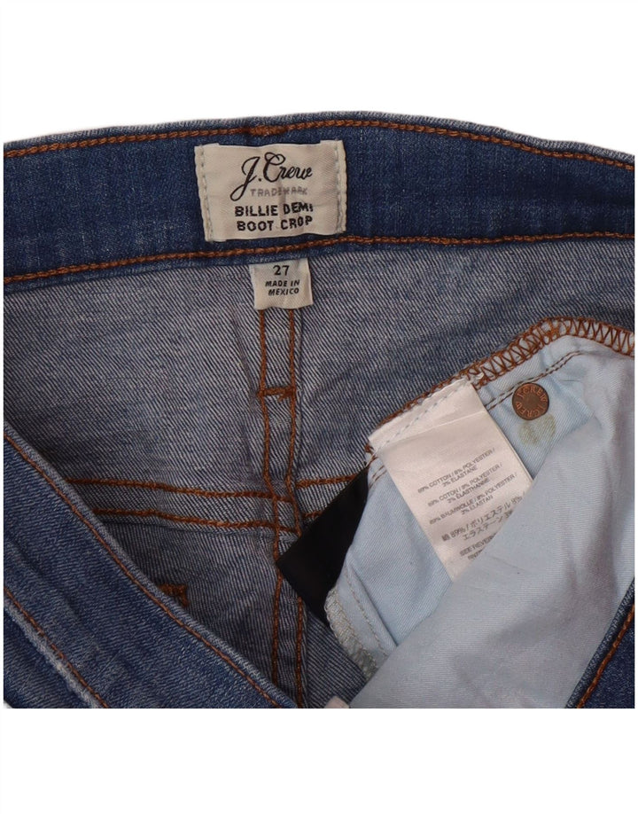J. CREW Jeans corti Billie Demi Bootcut da donna W27 L25 cotone blu