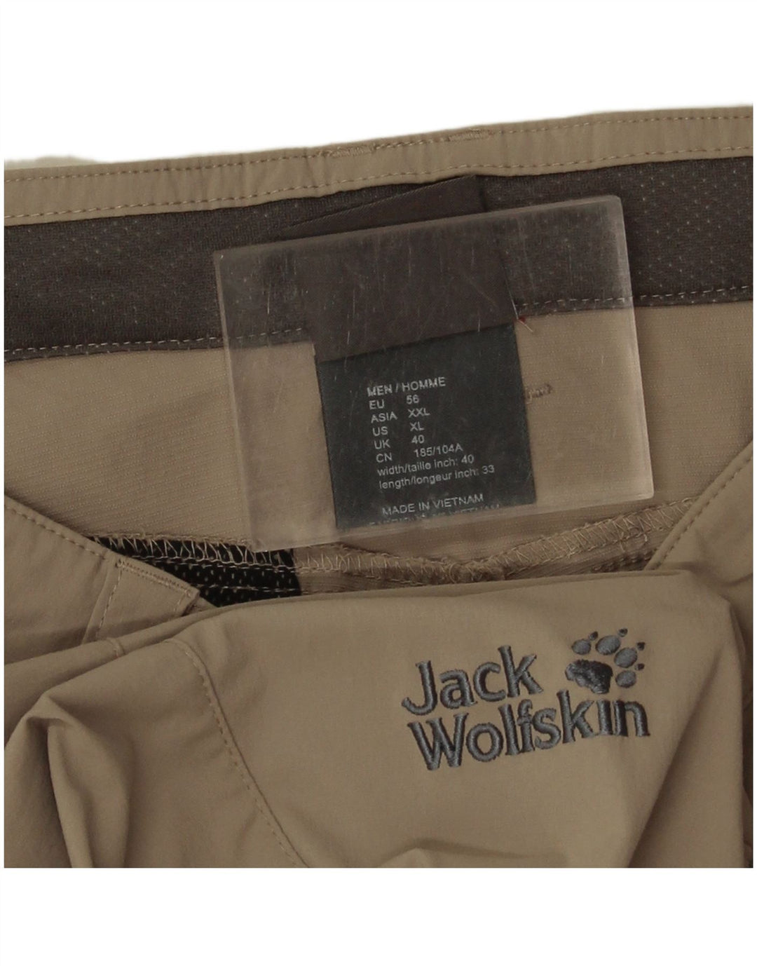 Pantaloni da trekking da uomo Jack Wolfskin W40 L34 poliammide kaki