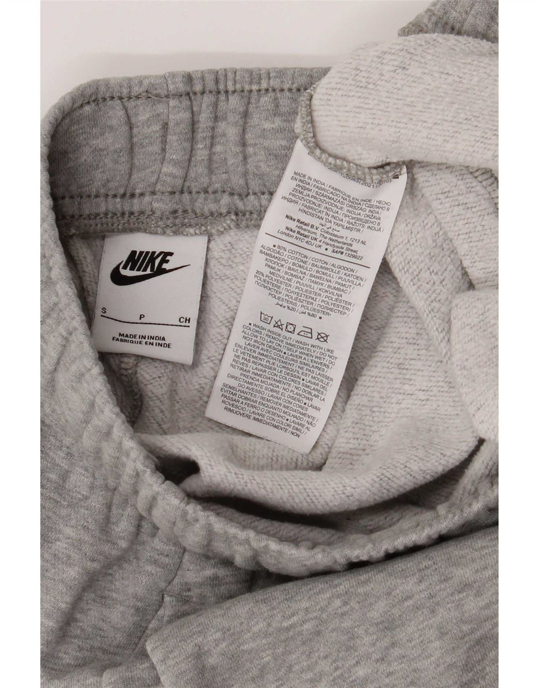 Pantaloni da tuta da uomo Nike Joggers piccoli in cotone grigio