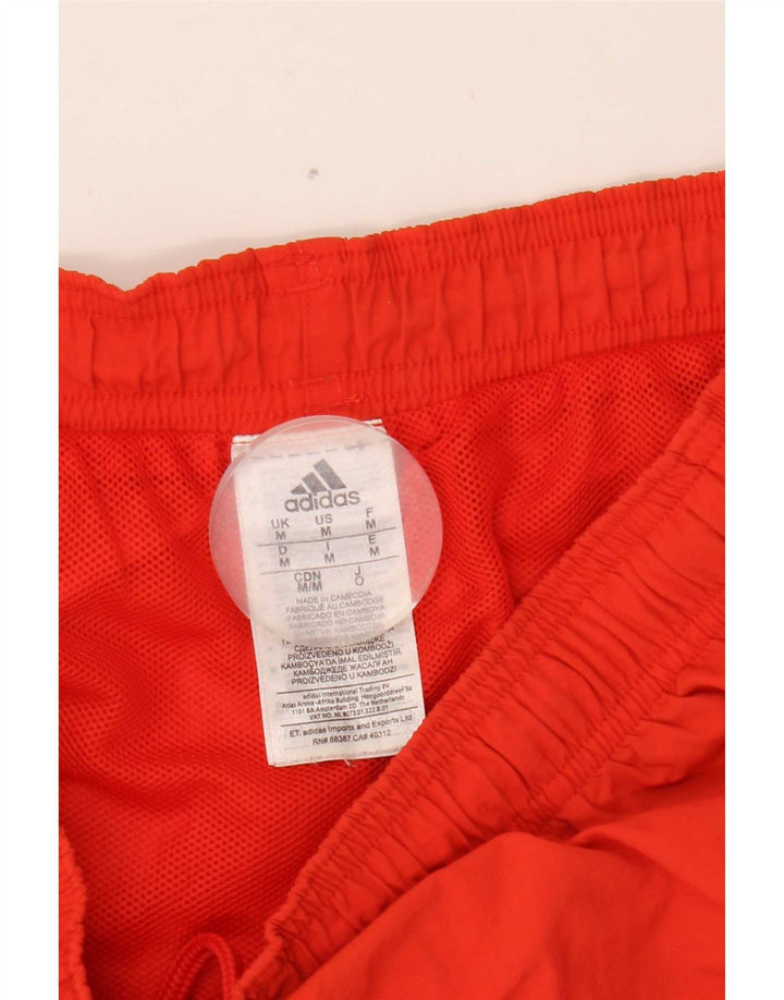 Pantaloncini da bagno Adidas da uomo in nylon rosso medio