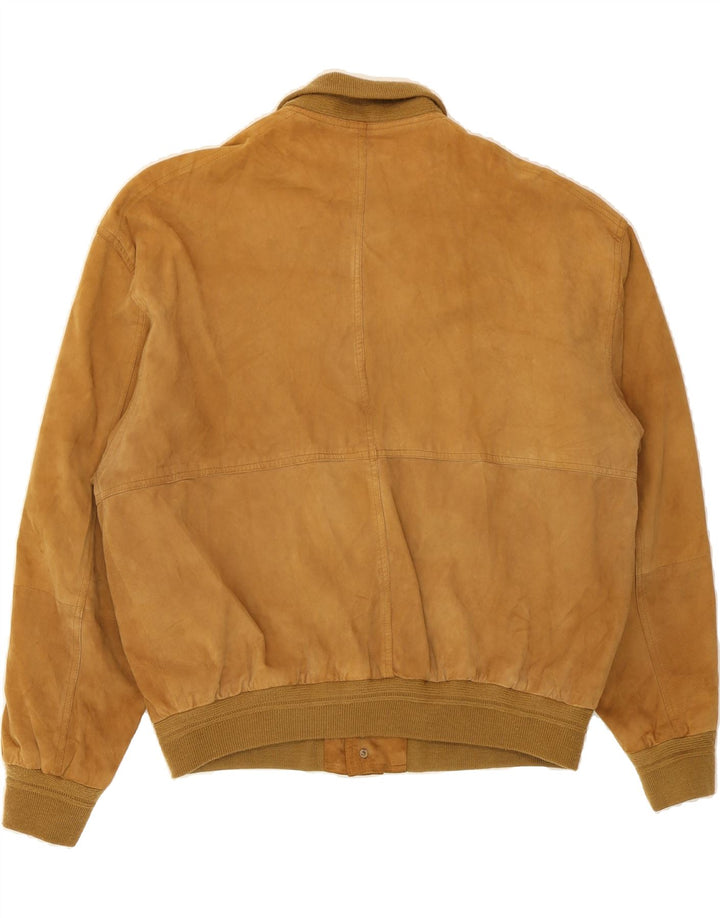 CONBIPEL Mens Suede Bomber Jacket UK 40 XL Brown Vintage Conbipel and Second-Hand Conbipel from Messina Hembry 