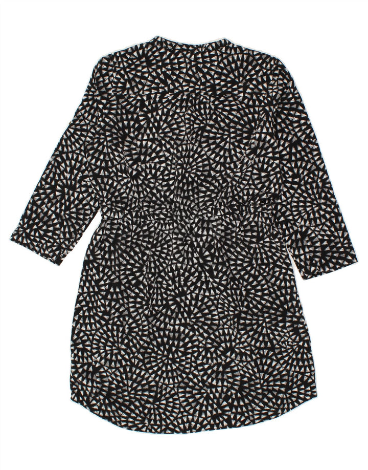 MOSSIMO Womens Long Sleeve A-Line Dress UK 16 Large Black Geometric Vintage Mossimo and Second-Hand Mossimo from Messina Hembry 