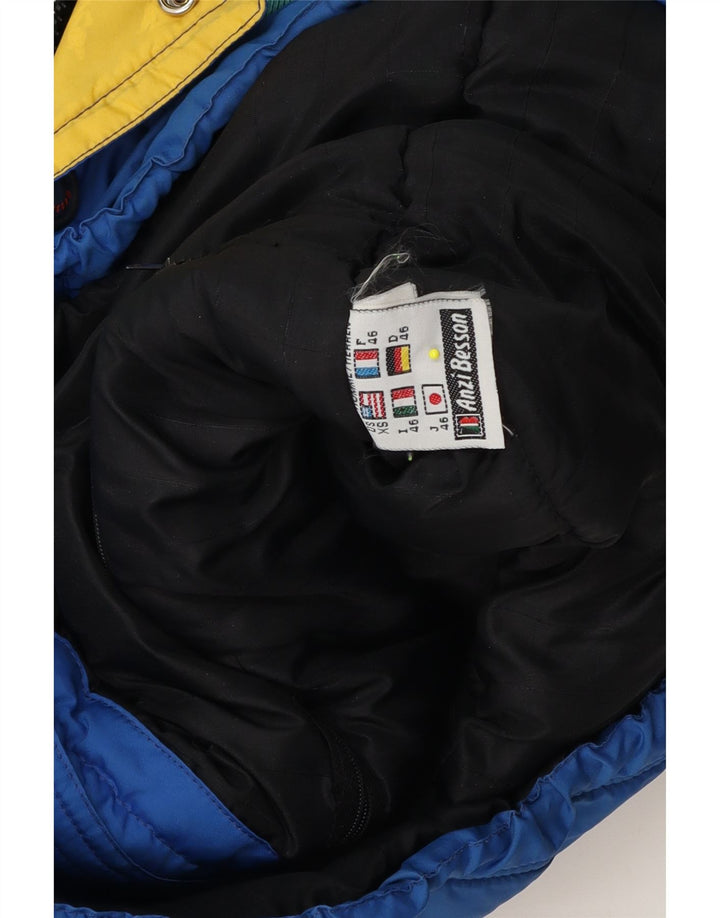 Giacca da sci da uomo vestibilità ampia con cappuccio Anzi Besson IT 46 Small Blue Colourblock