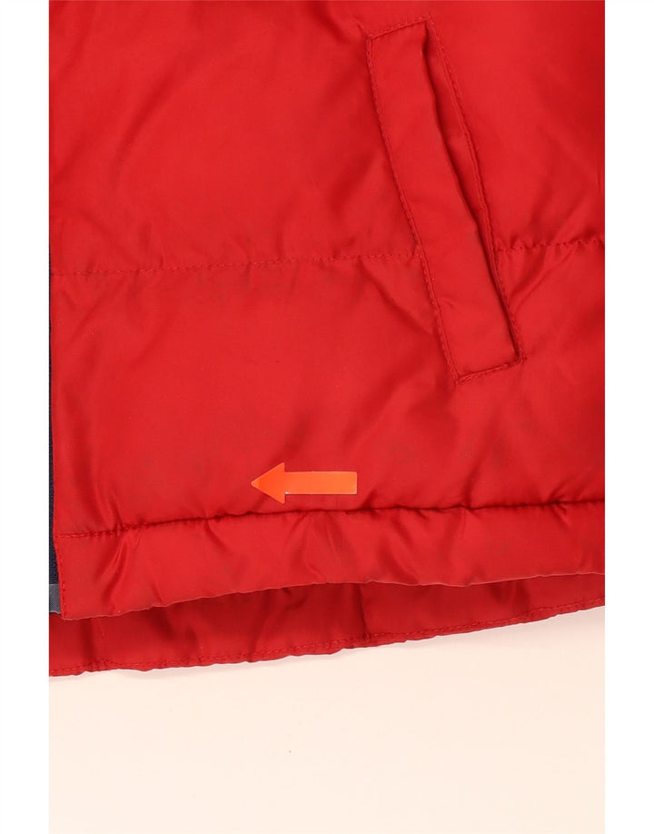 Gilet imbottito con cappuccio grafico per ragazzi TIMBERLAND 2-3 anni in poliestere rosso