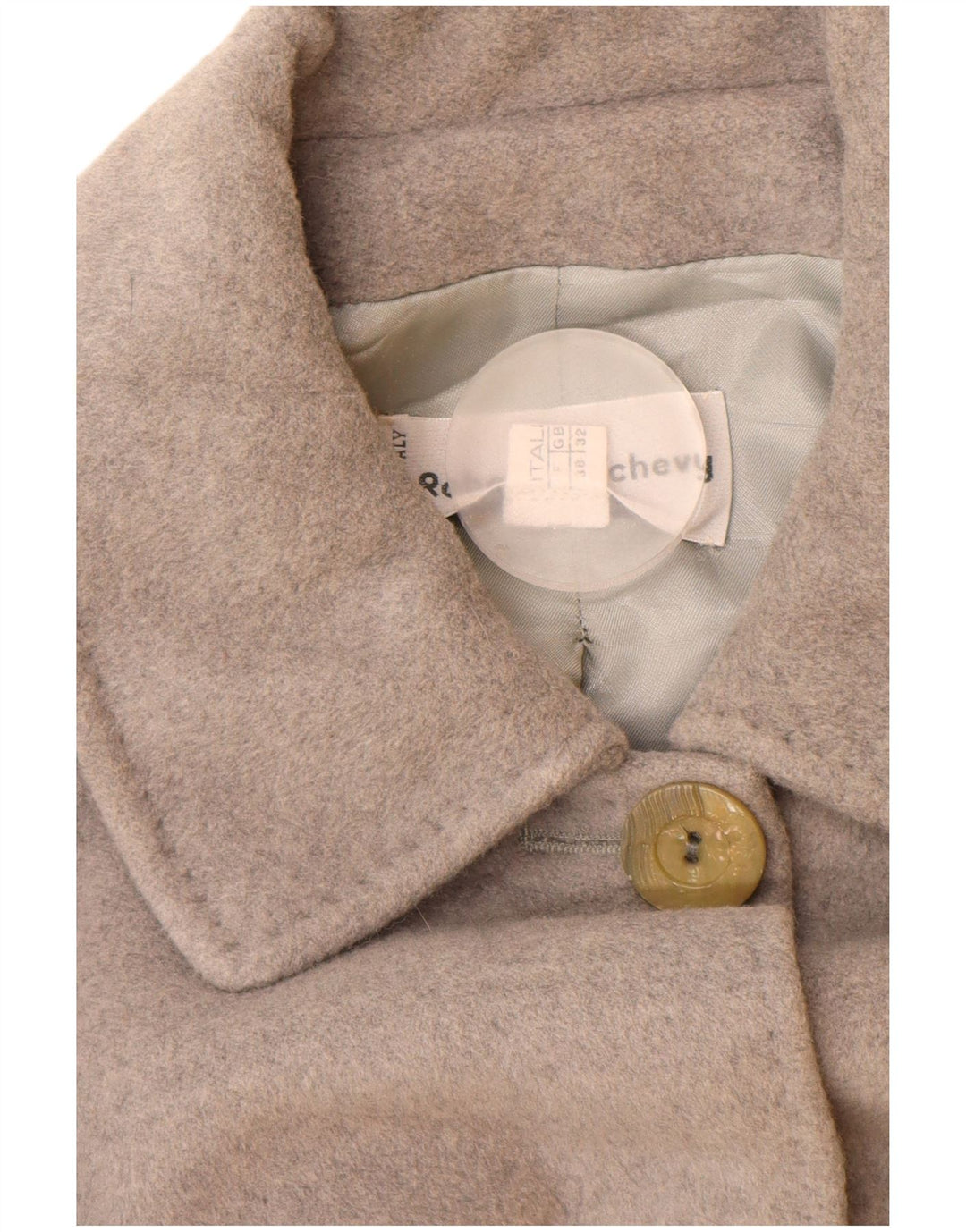 Soprabito vintage da donna EU 38 in lana vergine grigio medio