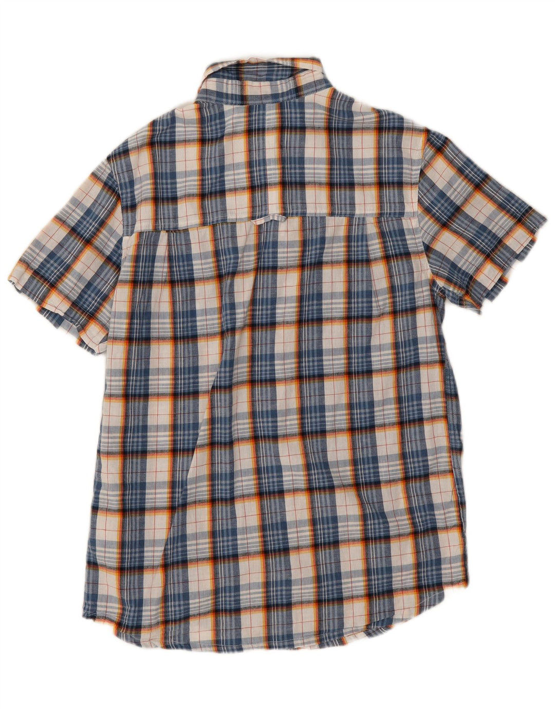 Camicia a maniche corte da uomo Mountain Warehouse in poliestere a quadri blu piccolo