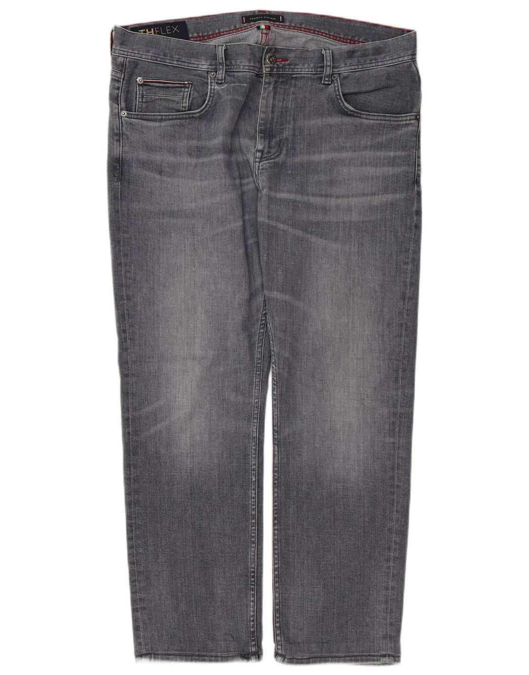 Jeans dritti Denton da uomo Tommy Hilfiger W36 L28 grigi