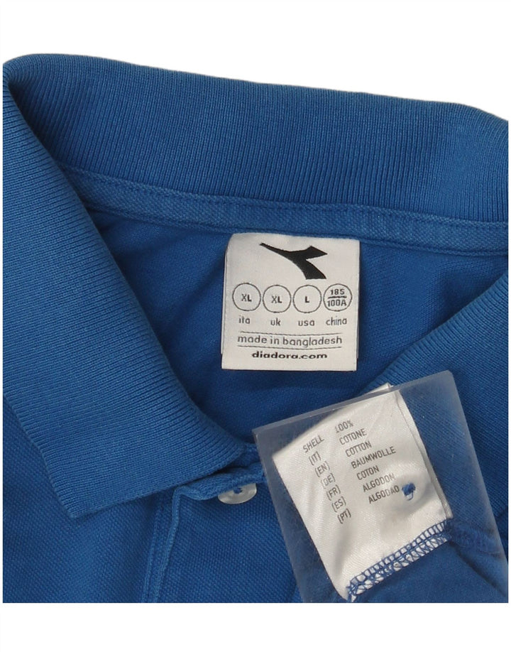 Polo Diadora Uomo XL Cotone Blu