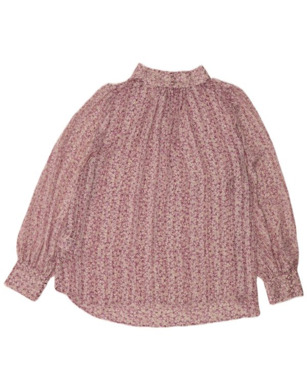Camicetta a maniche lunghe da donna H&M UK 16 Grande poliestere floreale rosa