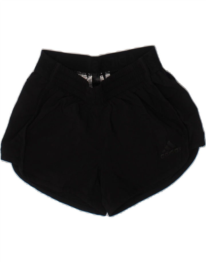 ADIDAS Girls Climalite Sport Shorts 7-8 Years  Black Polyester Vintage Adidas and Second-Hand Adidas from Messina Hembry 