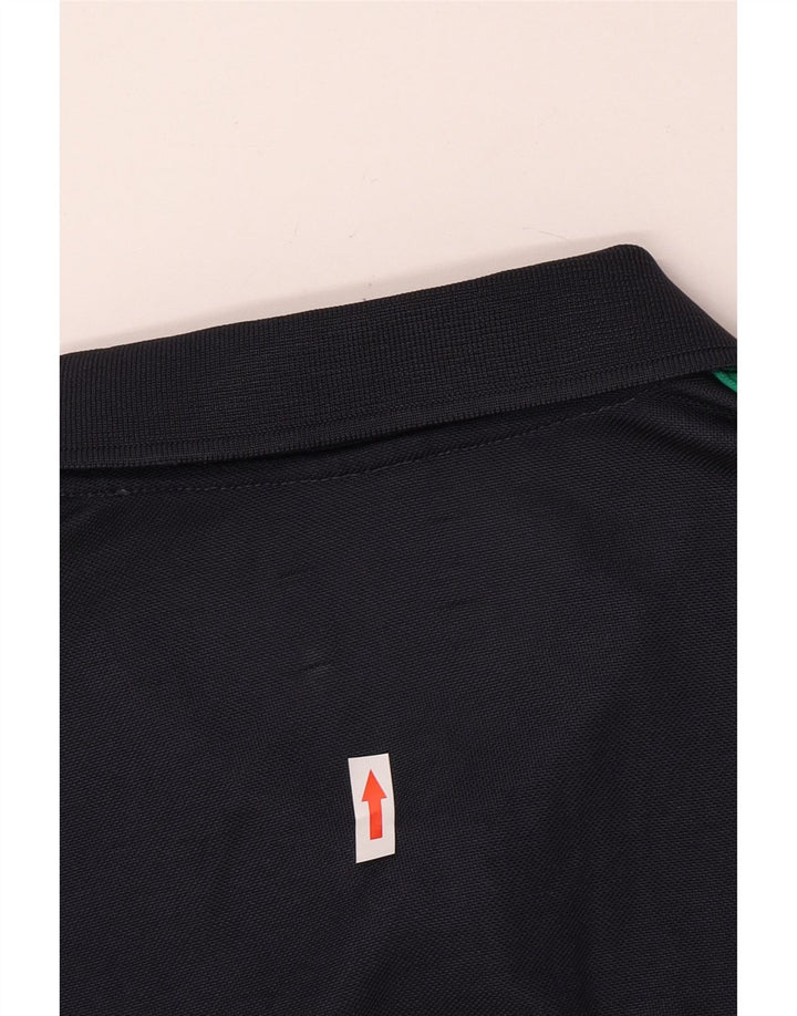 Polo Adidas da uomo grande in poliestere blu navy