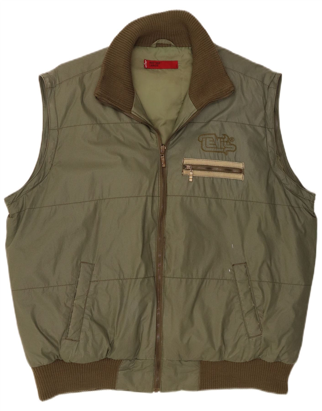 Gilet imbottito da uomo Levi's UK 40 grande cotone verde