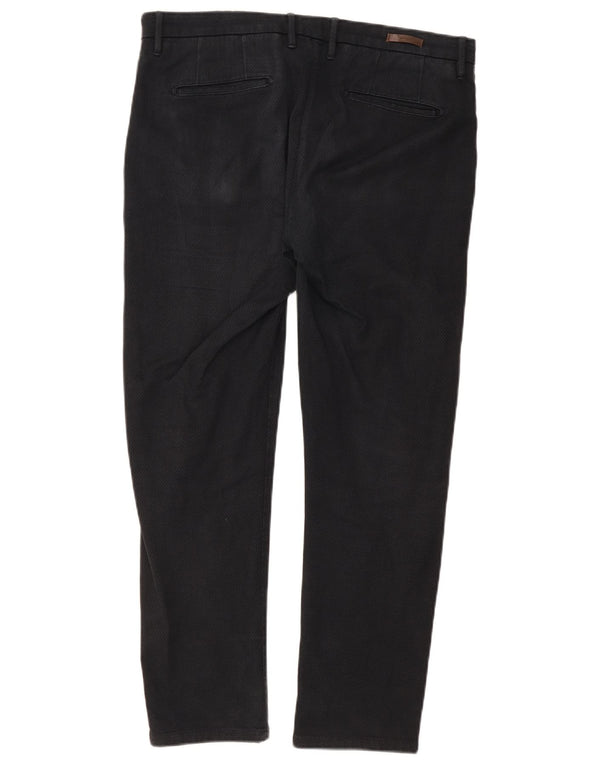 Pantaloni chino dritti da uomo SIVIGLIA W35 L30 in cotone blu navy