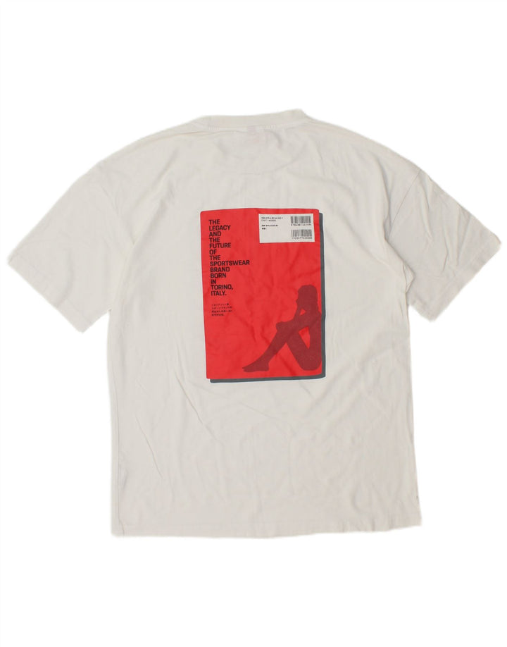 T-shirt grafica da uomo KAPPA Top piccola in cotone bianco