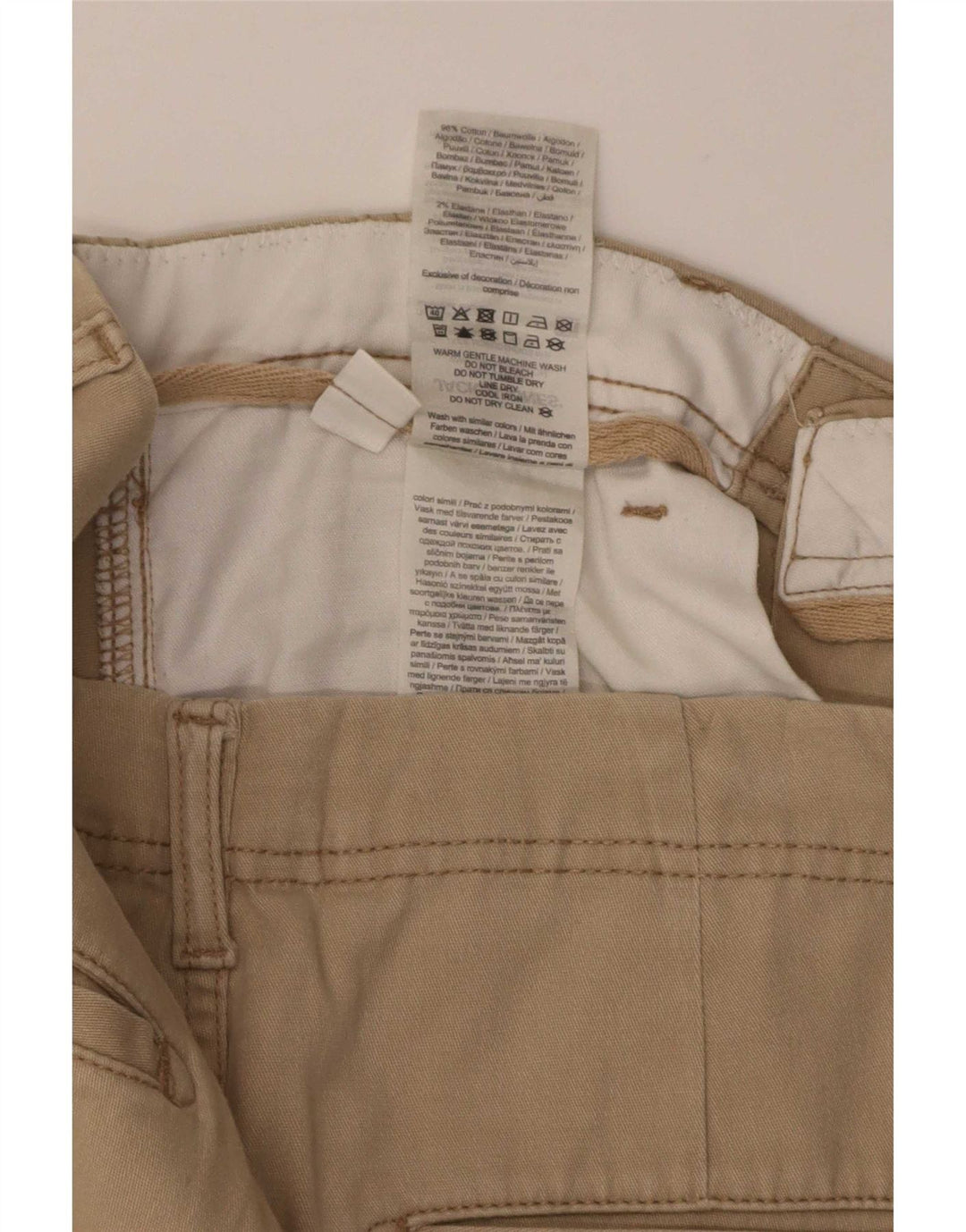 Pantaloncini cargo da uomo Jack & Jones piccoli W32 in cotone beige