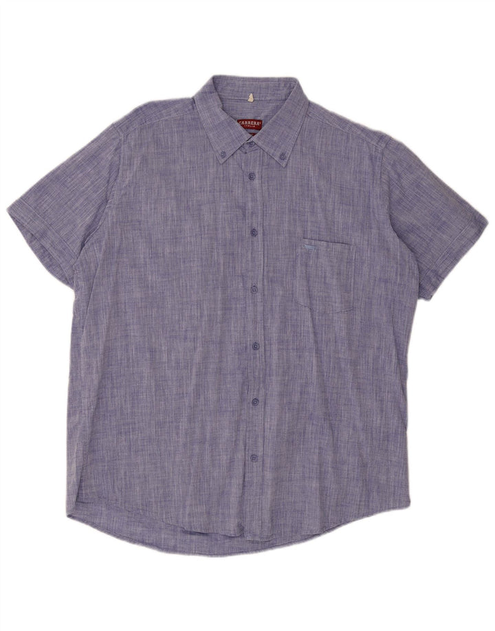 Camicia Carrera da uomo a maniche corte vestibilità regolare 2XL cotone blu