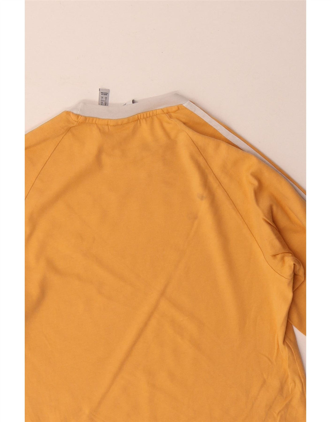Top Adidas da uomo a maniche lunghe XS in cotone giallo
