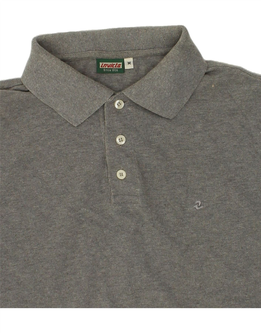 INVICTA Mens Polo Shirt Medium Grey Cotton Vintage Invicta and Second-Hand Invicta from Messina Hembry 