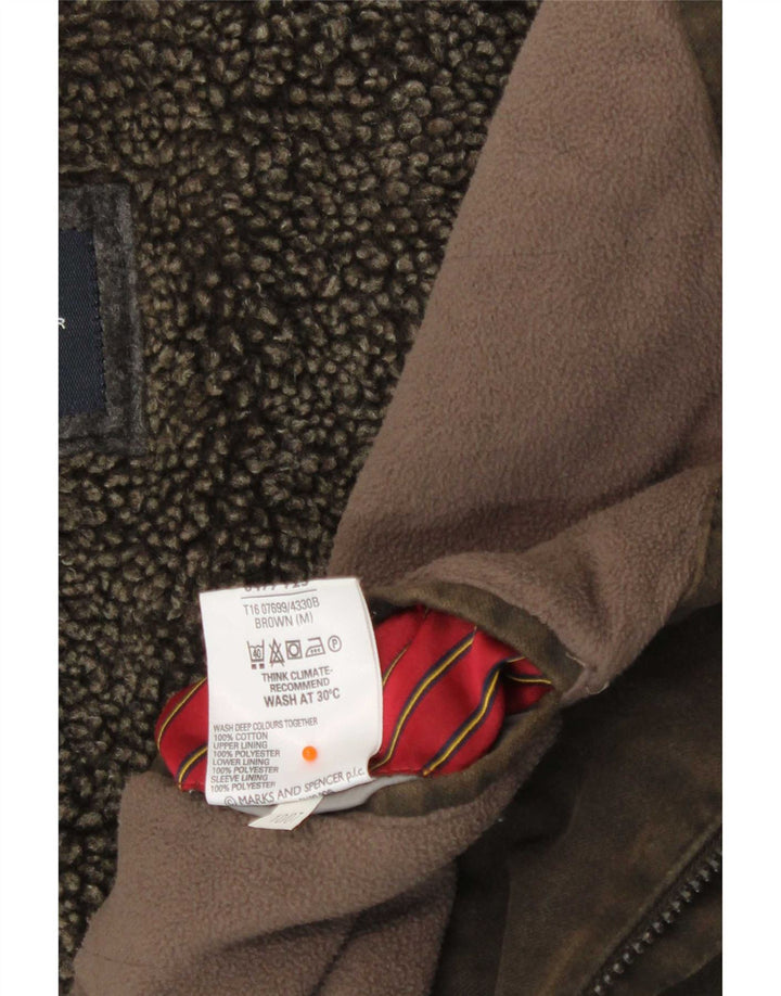 Giubbotto bomber Marks & Spencer da uomo Blue Harbour Sherpa UK 38 Marrone medio
