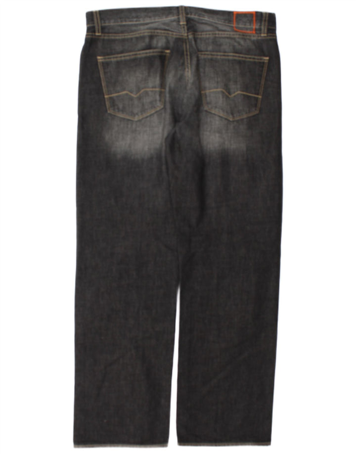 Jeans dritti da uomo Hugo Boss W35 L32 cotone grigio