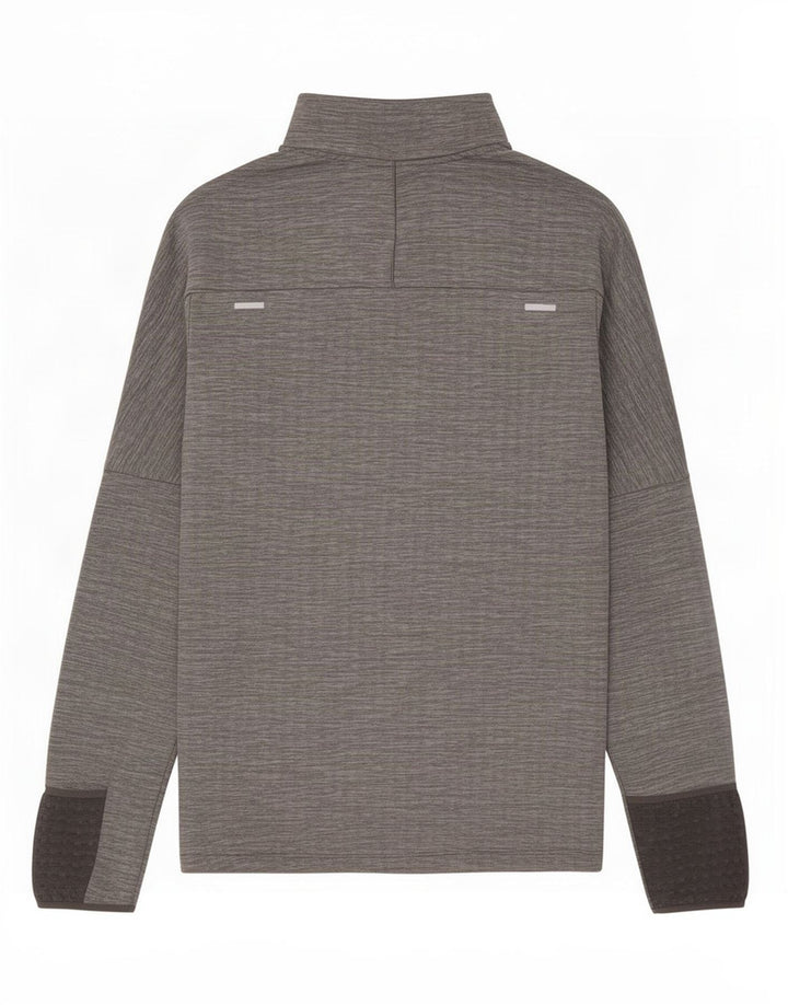 Nike - Maglia da tuta pullover con zip e collo da uomo, piccola, in poliestere chiazzato grigio