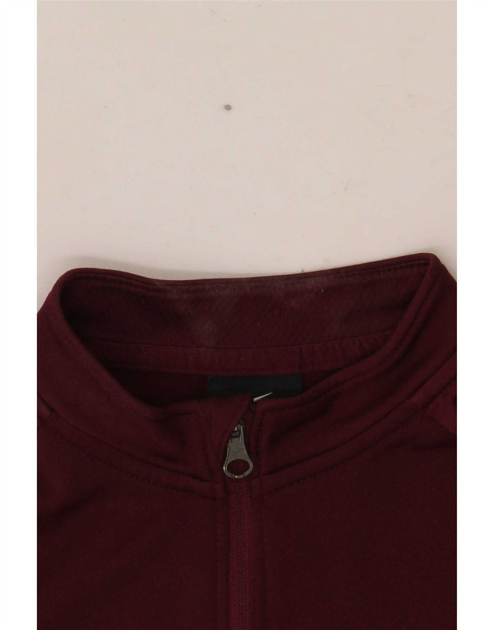 Top della tuta pullover con grafica Nike da ragazzo Dri Fit 12-13 anni Large Bordeaux