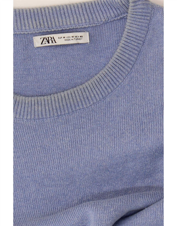 Maglione maglione girocollo da uomo Zara blu medio
