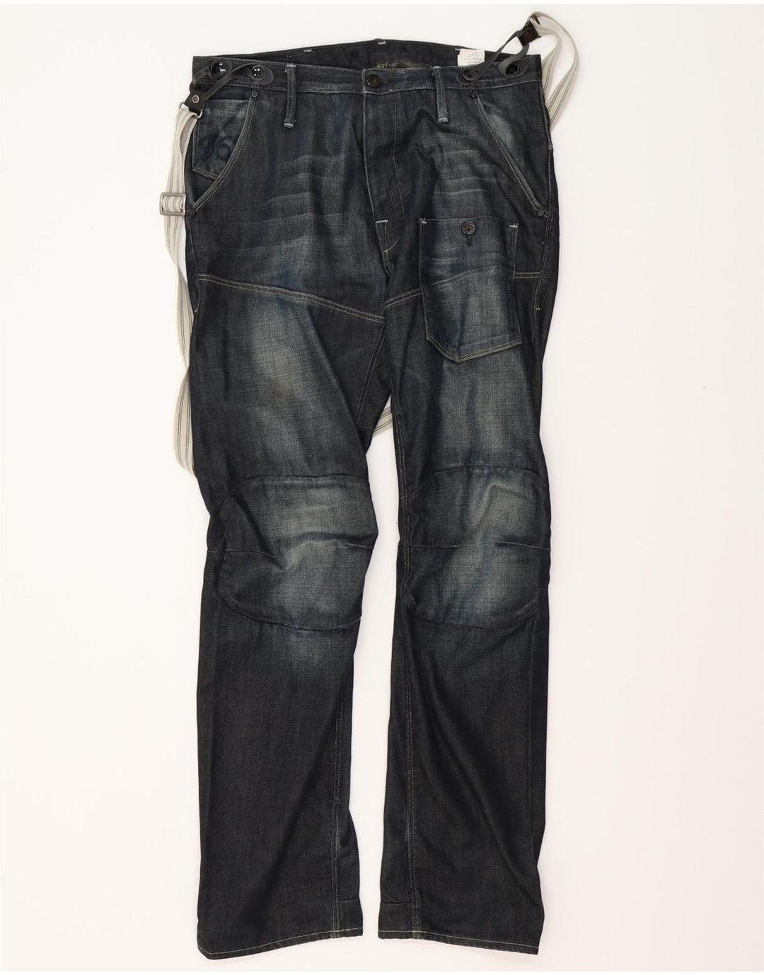 G-STAR Uomo 3301 Salopette Jeans dritti W31 L32 Cotone blu