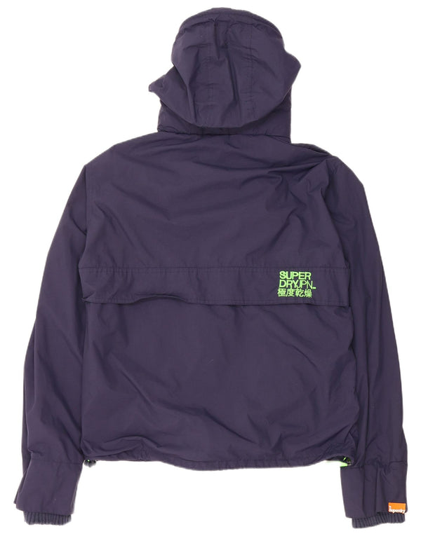 Giacca antipioggia da uomo con cappuccio grafico Superdry UK 42 XL nylon blu navy