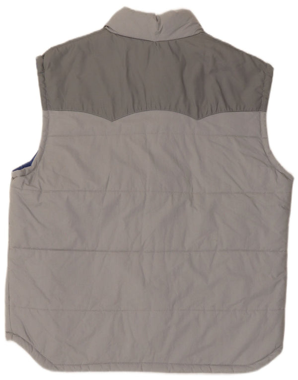 Vintage Mens Padded Gilet IT 54 2XL Grey Colourblock