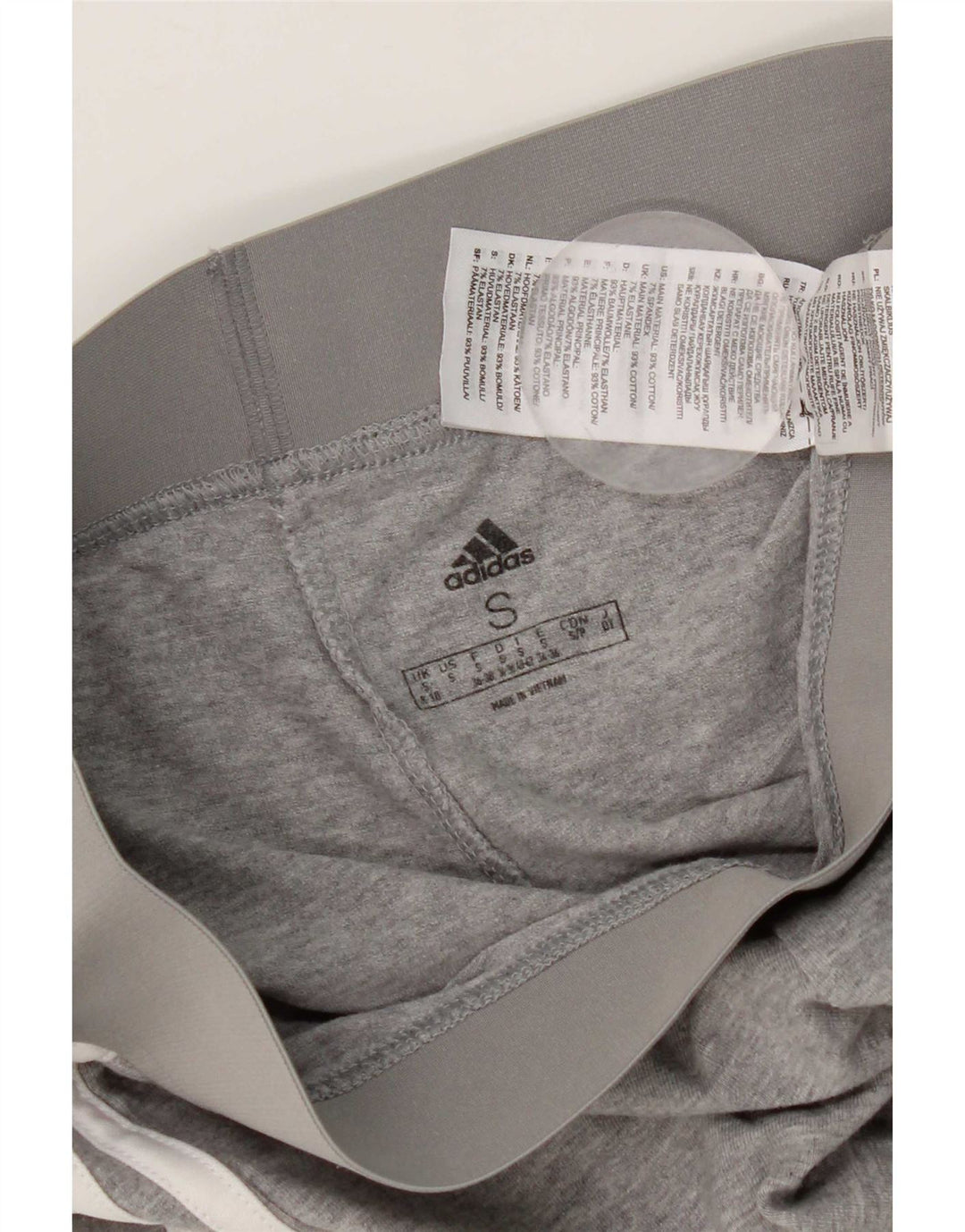 Leggings Adidas da donna UK 8 piccolo cotone grigio