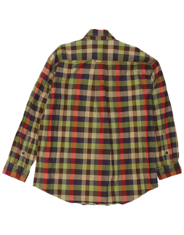 Camicia da uomo Orvis XL in cotone a quadri verdi