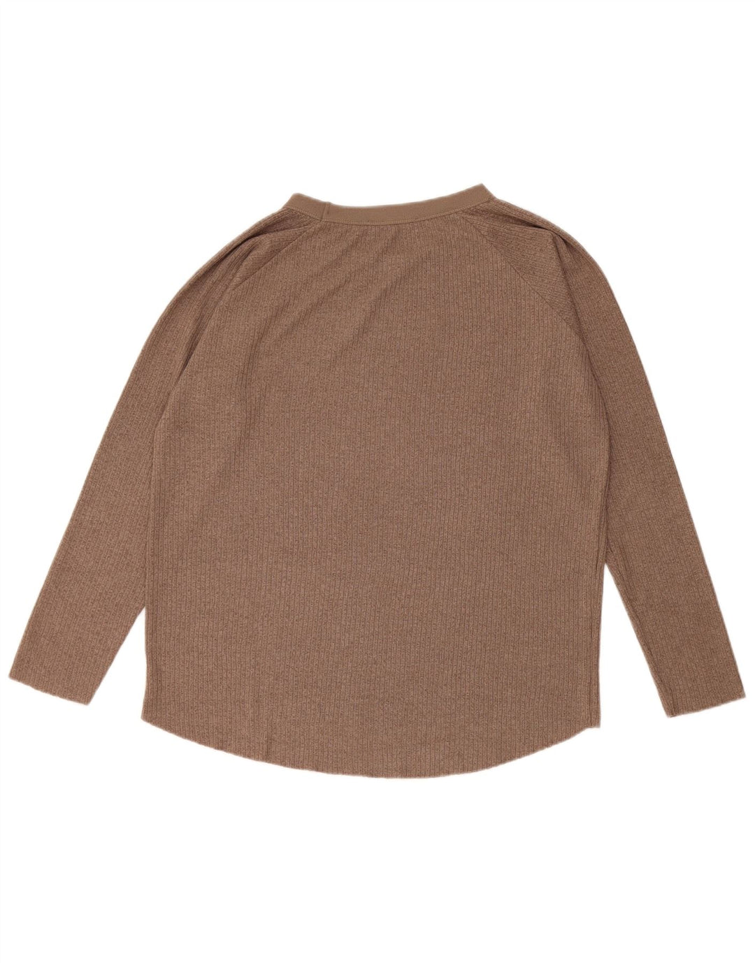 Top Zara da donna oversize a maniche lunghe UK 10 piccolo marrone