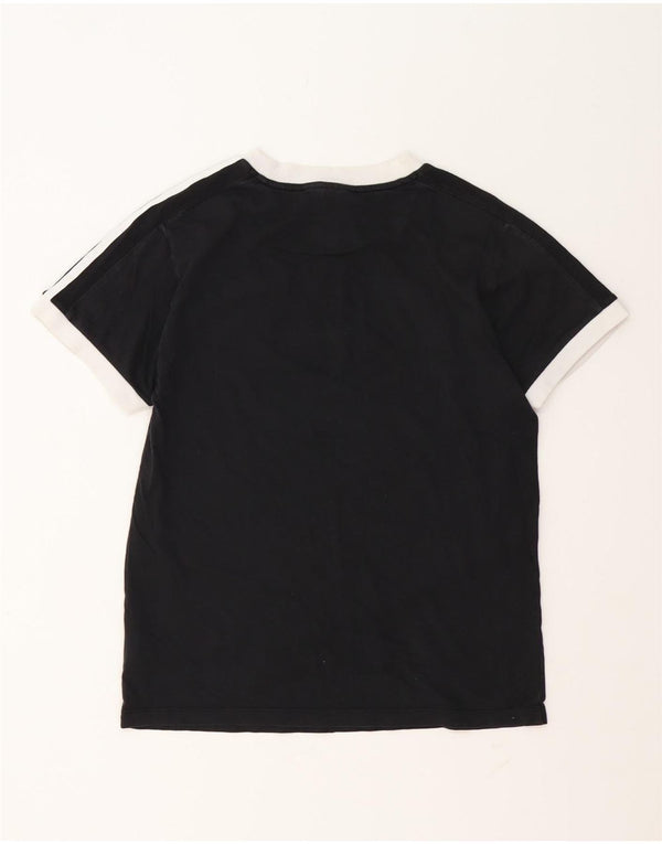 T-shirt grafica oversize da donna Adidas UK 6 XS cotone nero
