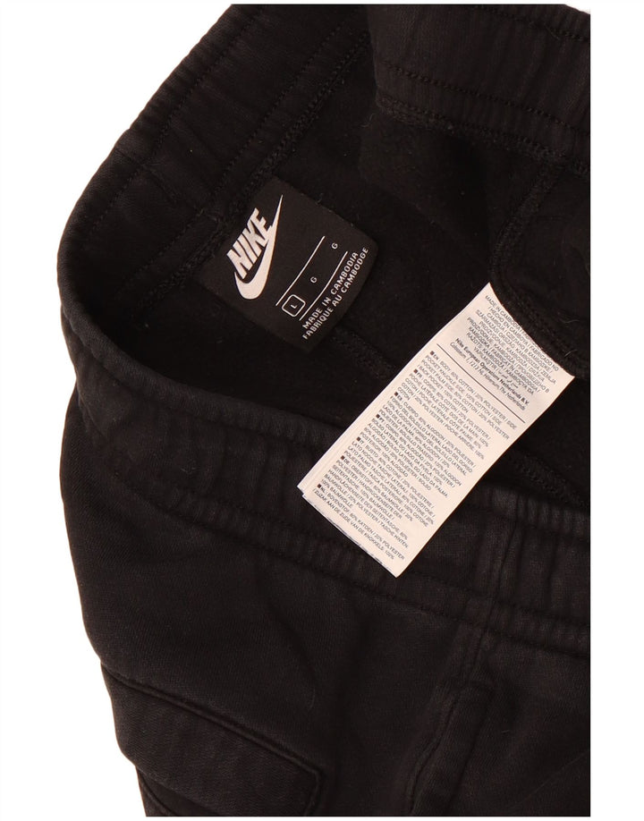 Pantaloni da tuta con grafica Nike da uomo, pantaloni da jogging, grandi, cotone nero